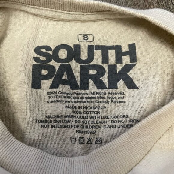 South Park mens Graphic T-Shirt - Cream - Picture 2 of 3